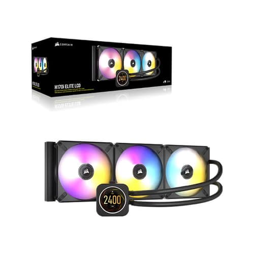 Corsair iCUE H170i Elite LCD Display CPU Liquid Cooler (Black)
